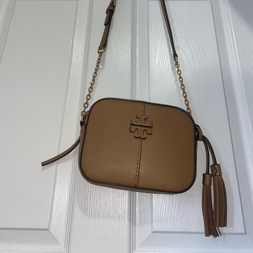 Tory Burch McGraw Leather Camera Bag - Tiramisu